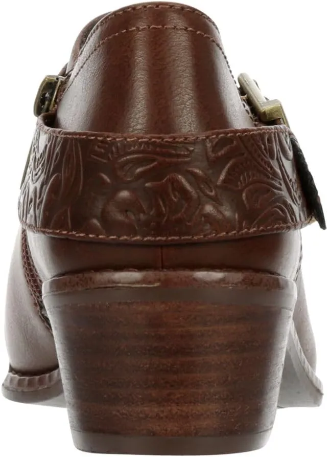 XAPPEAL Jodie - Women's Faux Leather Western Low Heel Ankle Bootie