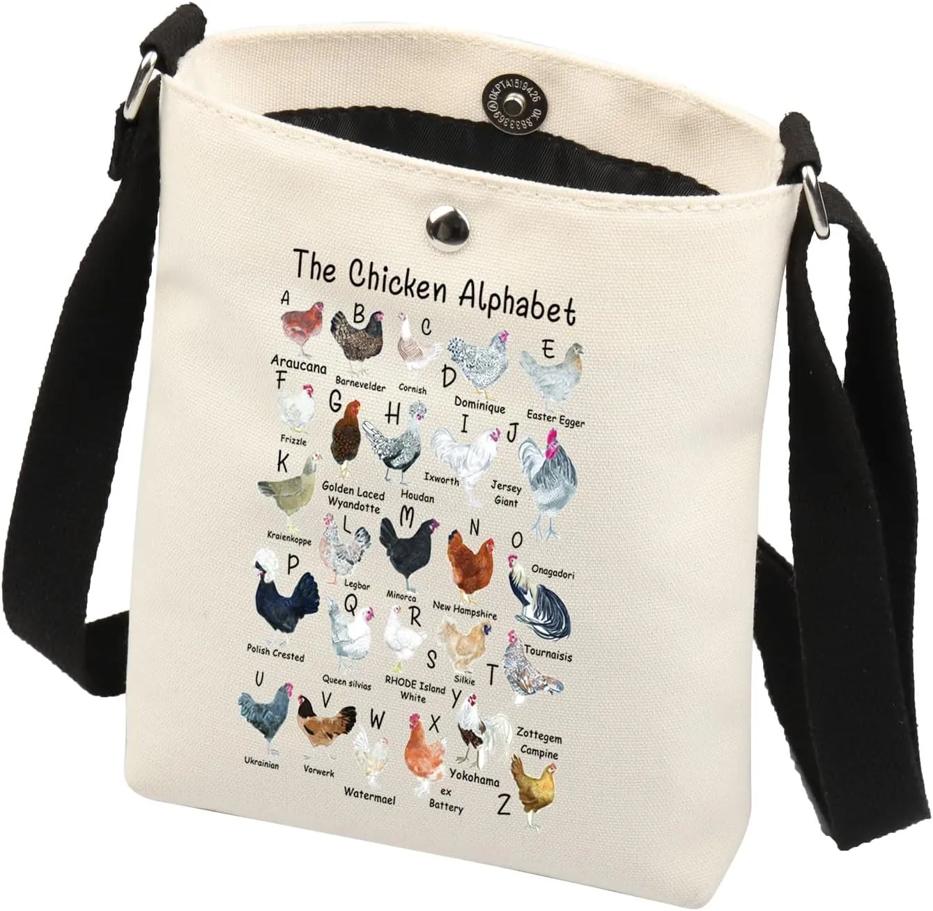 XYANFA Chicken Tote Bag - A-Z Of Chicken Lover Gifts
