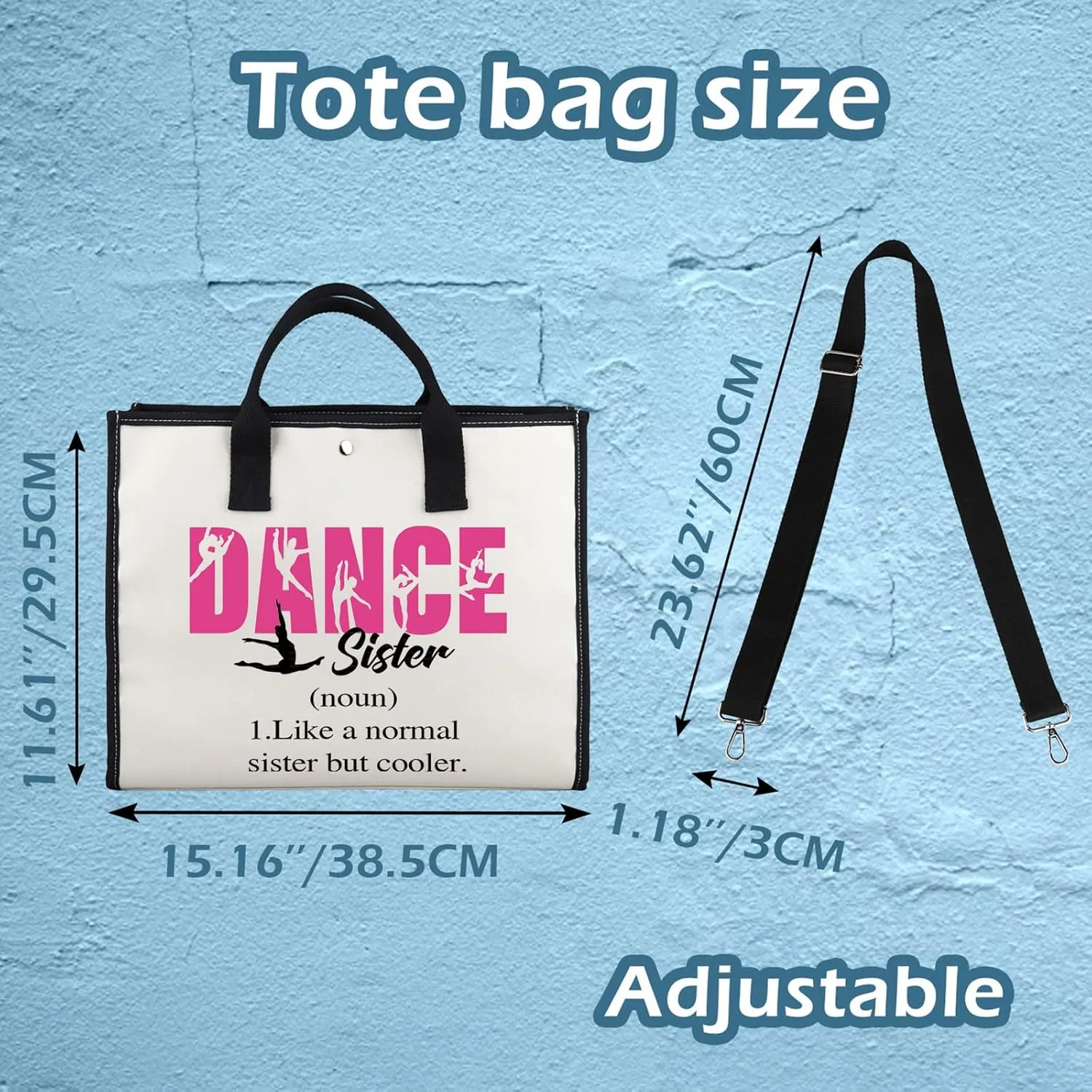 XYANFA Dance Sister Cosmetic Bag Dancing Gift Ballet Dancer Gift Little Sister Big Sis Gift Gifts For Dance Sister