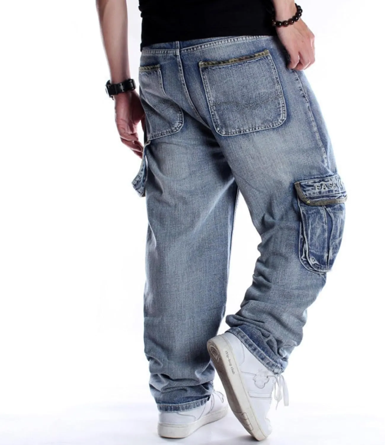 Y2k Jeans Men Vintage Baggy Skateboard Pants Loose Fit Hip Hop Cargo Jeans Streetwear