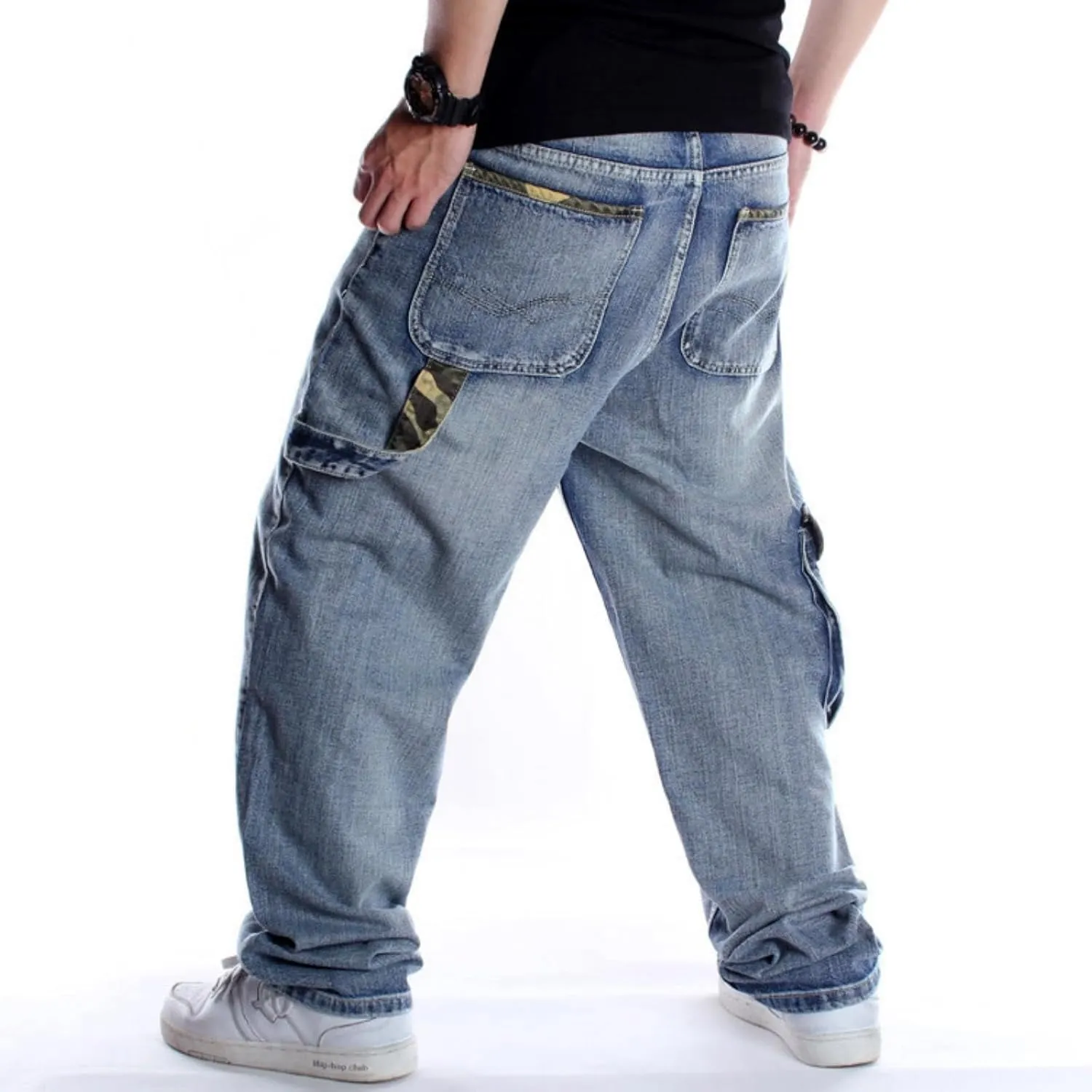 Y2k Jeans Men Vintage Baggy Skateboard Pants Loose Fit Hip Hop Cargo Jeans Streetwear