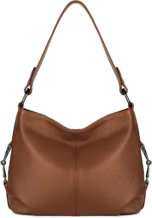 YALUXE Real Leather Hobo Shoulder Bag Genuine Leather Purse Handbag Crossbody Bags for Women