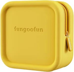 Yellow Makeup Bag - EVA Waterproof Cosmetic Bag for Women, Square Toiletry Bag Travel Organizer for Girls, Mini Small Make Up Bag Cosmetic Zipper Pouch, Lipstick Makeup Case Organizer