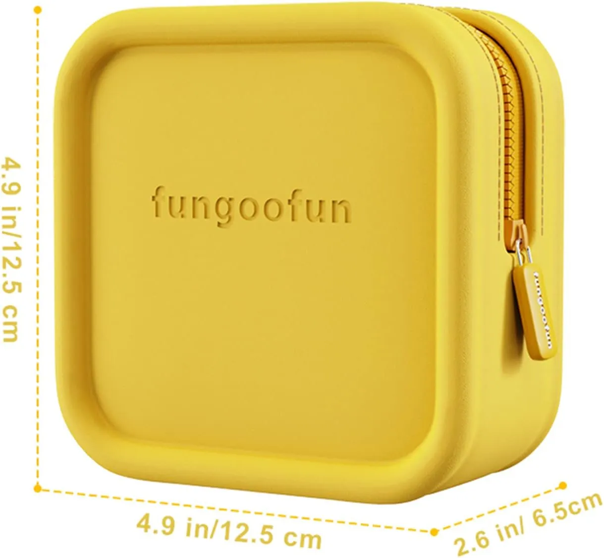 Yellow Makeup Bag - EVA Waterproof Cosmetic Bag for Women, Square Toiletry Bag Travel Organizer for Girls, Mini Small Make Up Bag Cosmetic Zipper Pouch, Lipstick Makeup Case Organizer