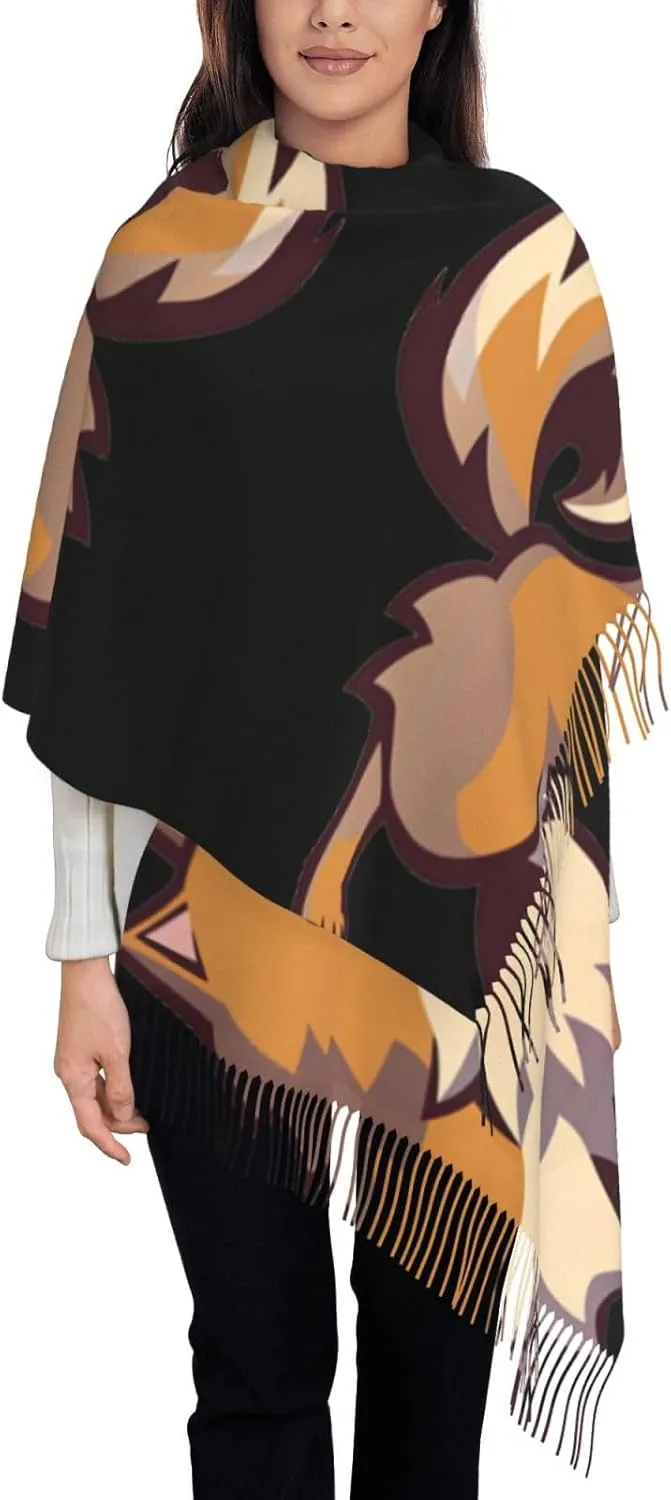 Yellow Sunflowers Exquisite Cashmere Tassel Scarf And Shawl Wraps Lightweight Fashion Scarf Presents For Ladies