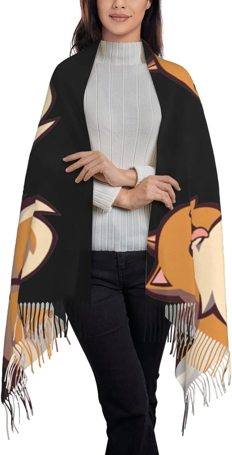 Yellow Sunflowers Exquisite Cashmere Tassel Scarf And Shawl Wraps Lightweight Fashion Scarf Presents For Ladies