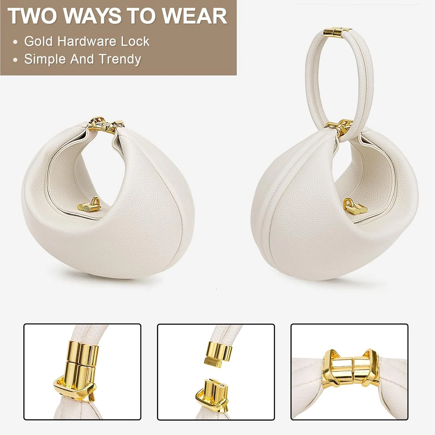 YFGBCX Small Shoulder Bag Crescent Shoulder Purse for Women 3 in 1 Crossbody Bag Trendy Hobo Bag Handbag Clutch Purse