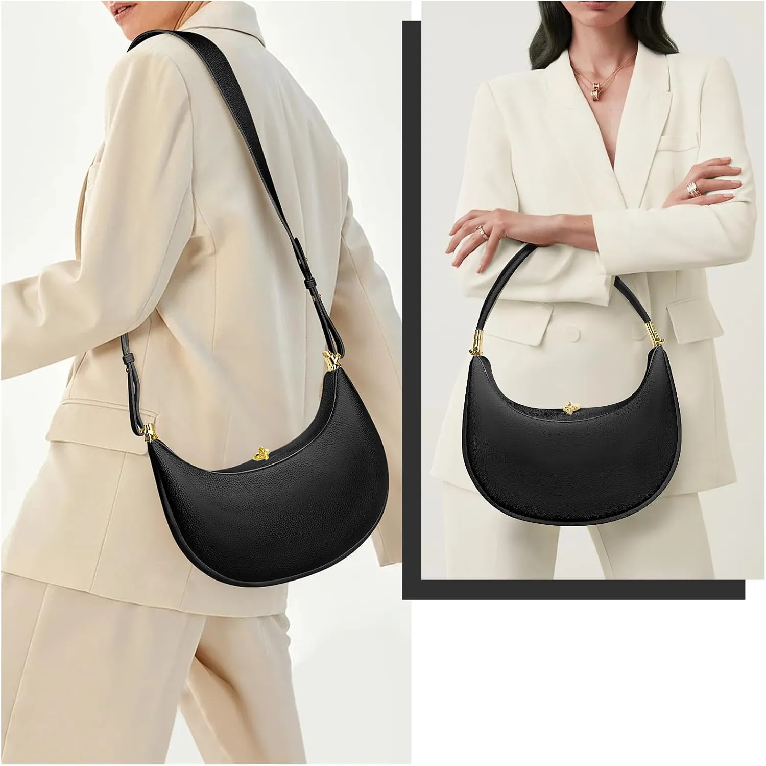 YFGBCX Small Shoulder Bag Crescent Shoulder Purse for Women 3 in 1 Crossbody Bag Trendy Hobo Bag Handbag Clutch Purse