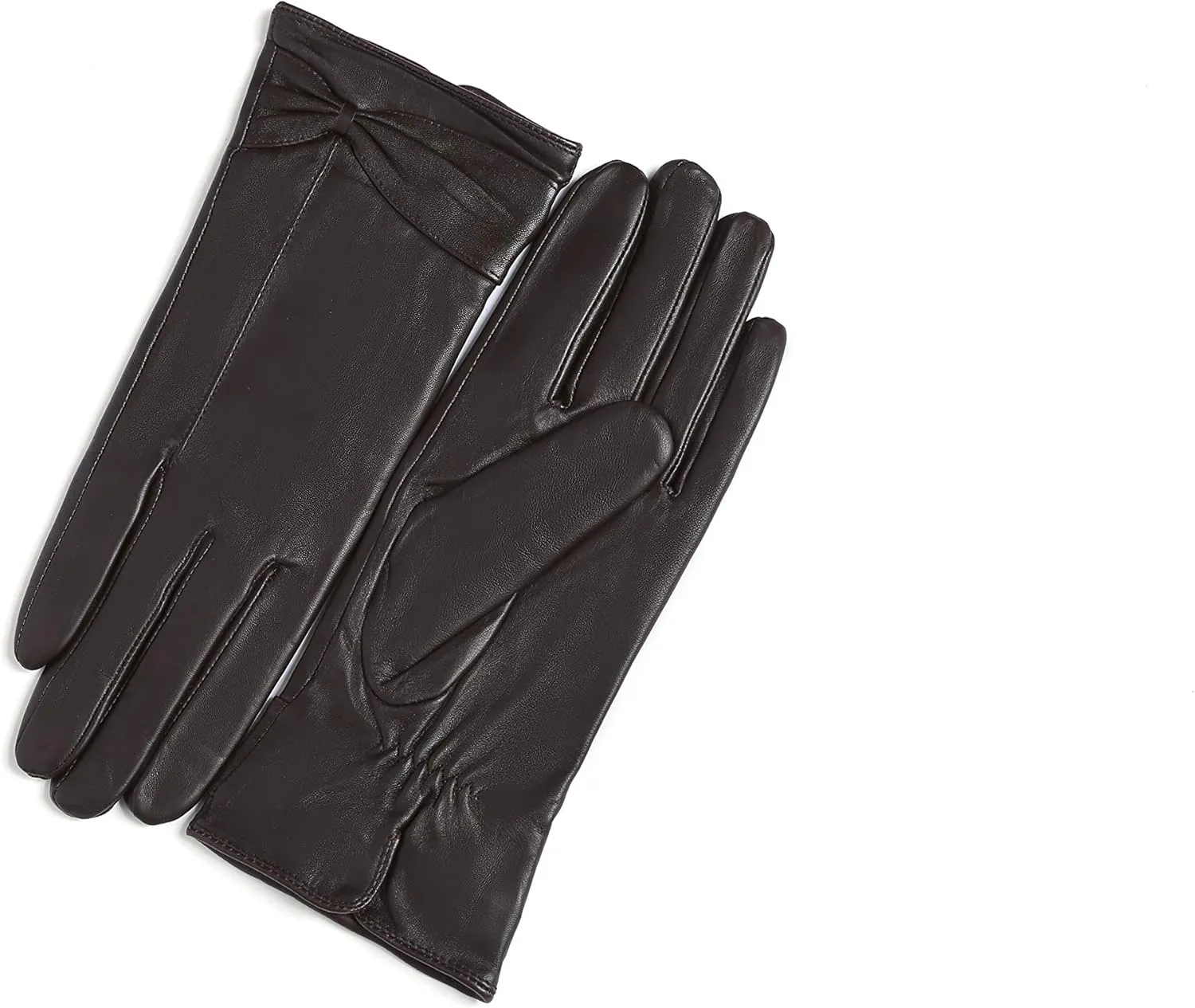 YISEVEN Women's Touchscreen Lambskin Dress Leather Gloves with Knot