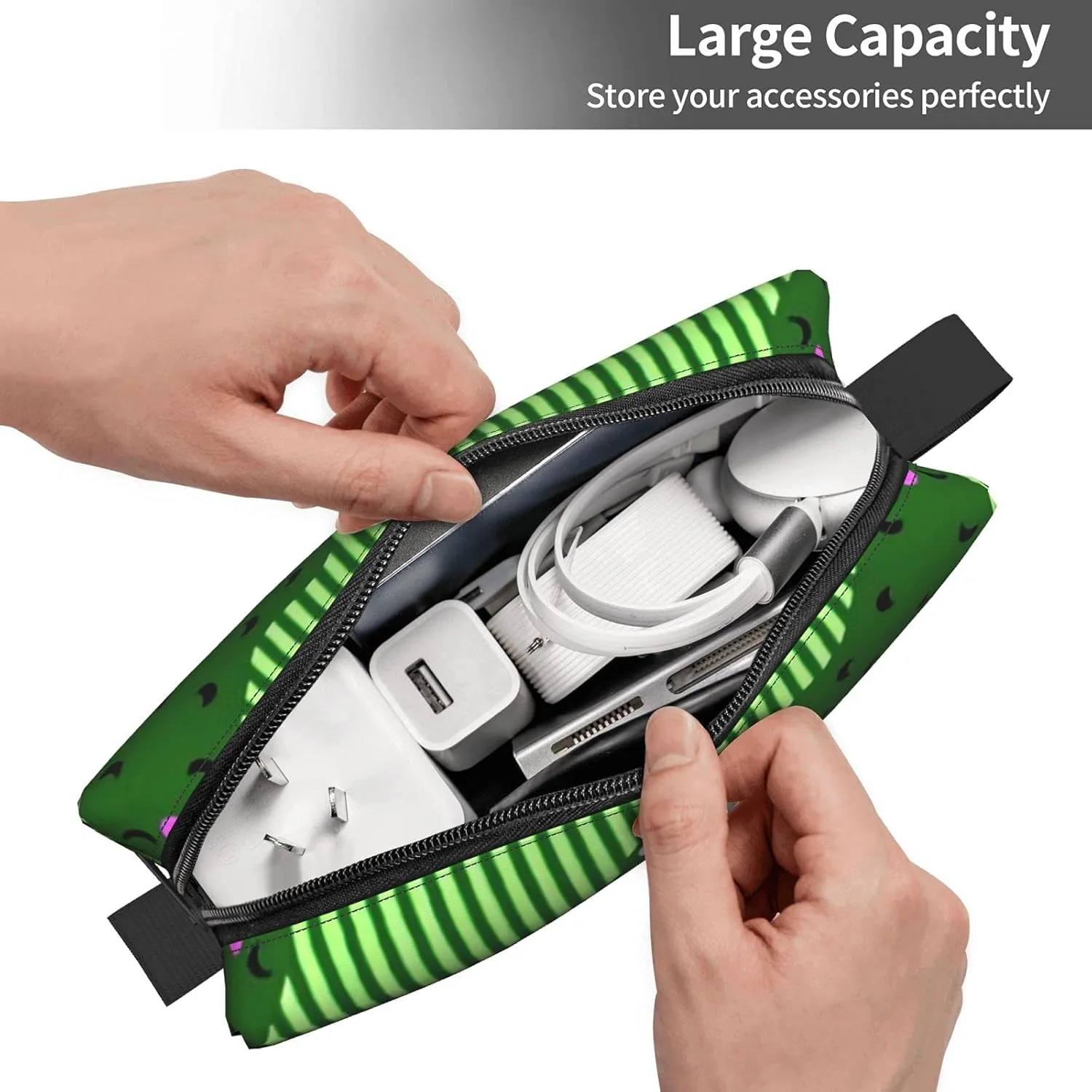 YISHOW Cute Pickles Makeup Bag Adorable Travel Cosmetic Toiletry Organizer Case For Women