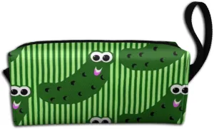 YISHOW Cute Pickles Makeup Bag Adorable Travel Cosmetic Toiletry Organizer Case For Women