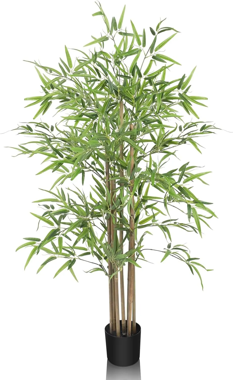 YOLEO Artificial Bamboo Tree 5FT Tall Faux Silk Plant for Home Office Indoor Outdoor Decor Fake Bamboo Tree with Lifelike Leaves