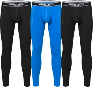 ZONBAILIN Mens Thermal Underwear Bamboo Viscose Long Johns Bottoms Base Layer Pants
