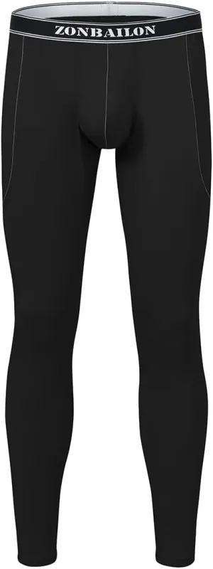 ZONBAILIN Mens Thermal Underwear Bamboo Viscose Long Johns Bottoms Base Layer Pants