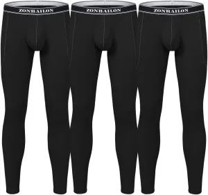 ZONBAILIN Mens Thermal Underwear Bamboo Viscose Long Johns Bottoms Base Layer Pants